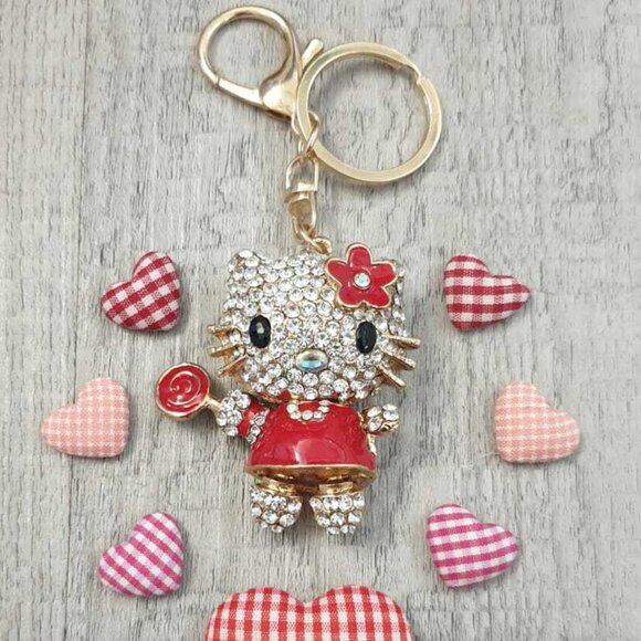 Hello Kitty Key Chain Key Ring Girls Women Handbag Pendant Sarnio Accessory Gift - Picture 1 of 4